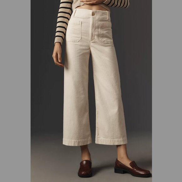 Anthropologie Pants - Anthropologie Maeve Colette Cropped Wide-Leg Corduroy Pants